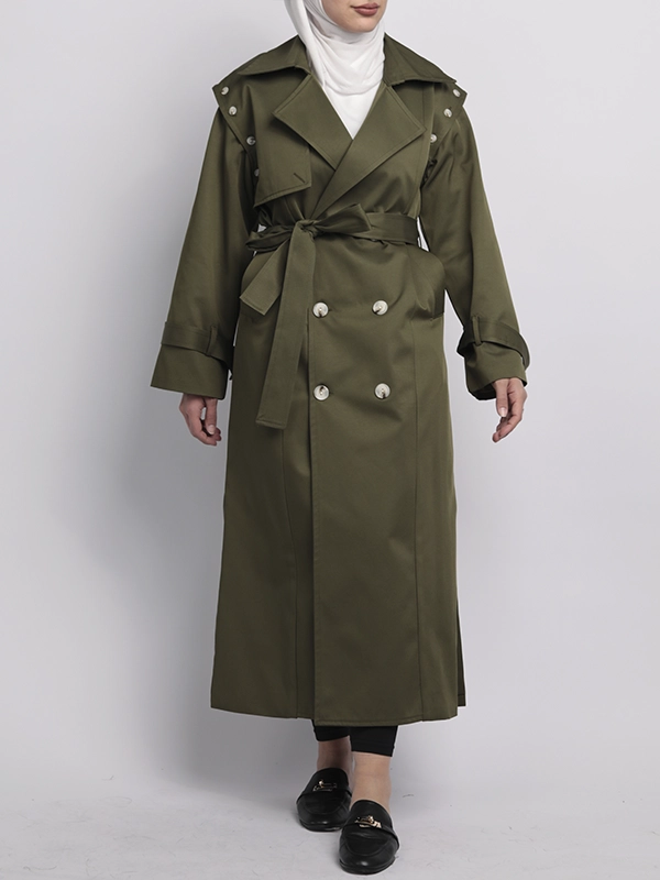 ترنش كوت الأزرار